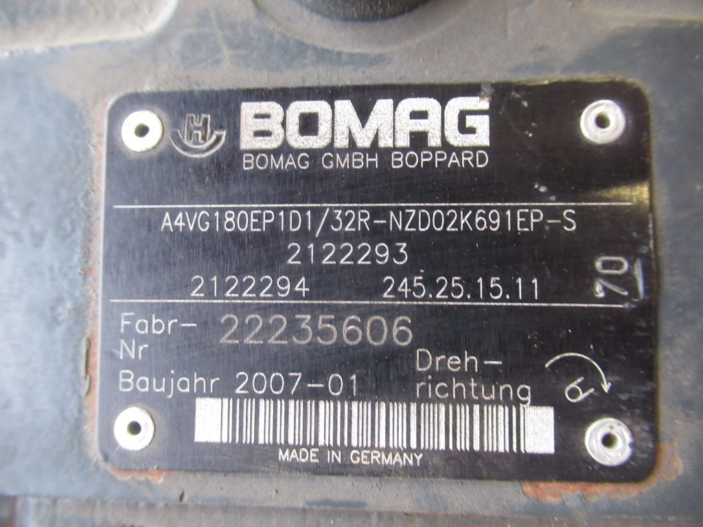 مضخة هيدروليكية - آلات الإنشاء Bomag A4VG180EP1D1/32R-NZD02K691EP-S -: صورة 5