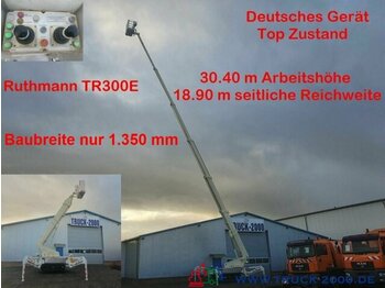 Ruthmann Raupen Arbeitsbühne 30.40 m / seitlich 18.90 m - منصة محمولة مثبتة على الشاحنة