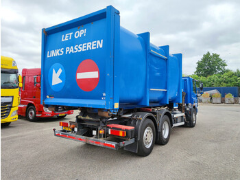 شاحنة بهيكل معدني للمقصورة DAF FAN CF75.250 6x2/4 Euro5 - HallerZijlader - Translift kettingsystem + container (V563): صورة 3