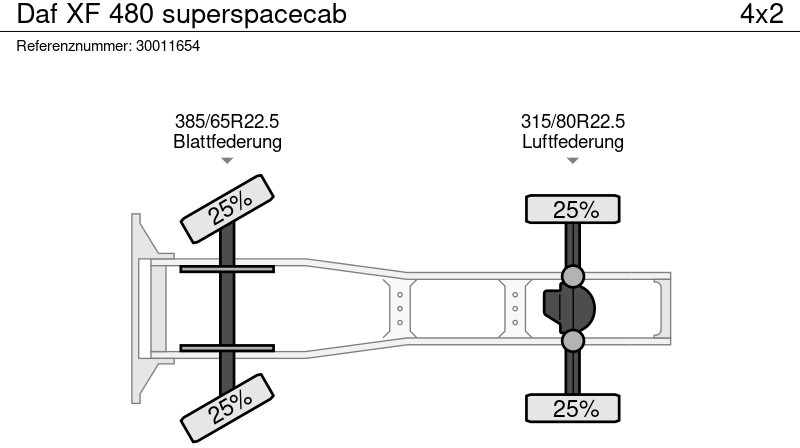 مقطورة السحب DAF XF 480 superspacecab: صورة 14