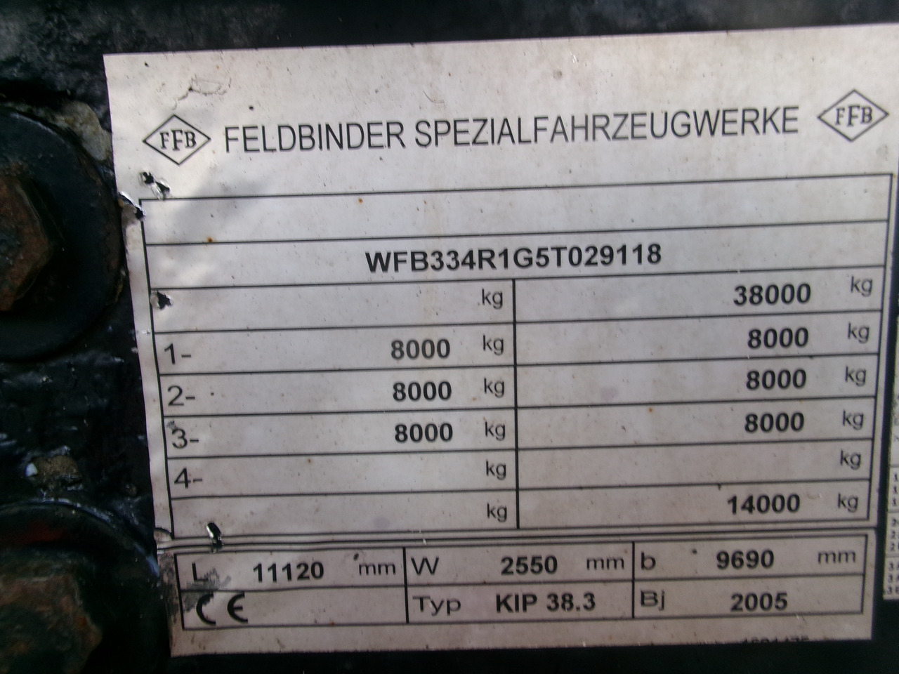نصف مقطورة صهريج لنقل الدقيق Feldbinder Powder tank alu 38 m3 (tipping): صورة 29