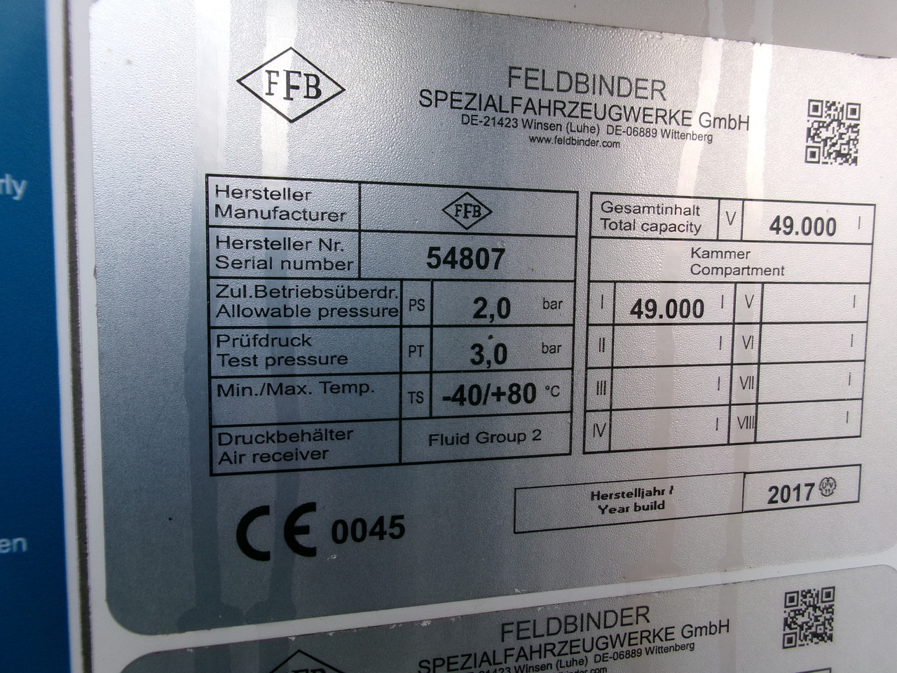 تأجير Feldbinder Powder tank alu alu 49 m3 / 1 comp Feldbinder Powder tank alu alu 49 m3 / 1 comp: صورة 29