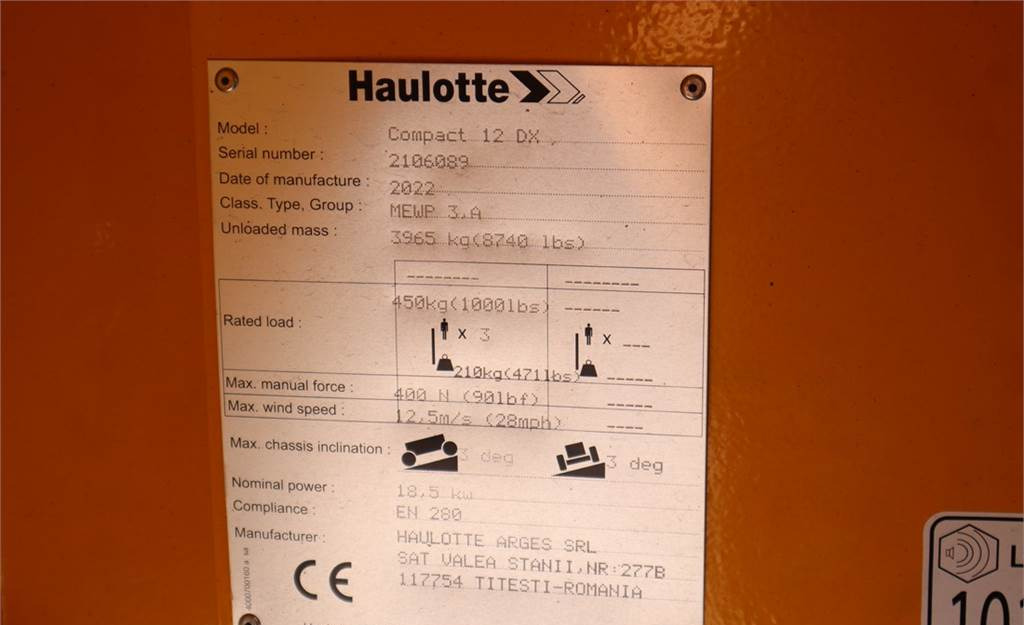 مرفاع مقصي Haulotte COMPACT 12DX Valid Inspection, *Guarantee! Diesel,: صورة 6