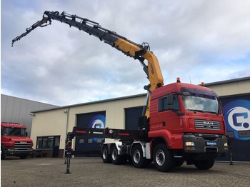 مقطورة السحب MAN TGA 35.480 8x4 Heavy Load Tractor + 81 t/m Crane + FlyJip + Ballast box