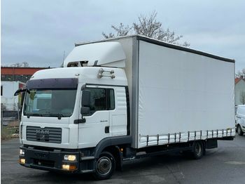 شاحنة مغلقة بستائر جانبية MAN TGL 8.240 Euro 4 + Anhänger (trailer): صورة 1