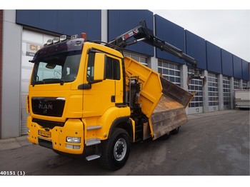 شاحنة قلاب MAN TGS 26.360 6x6 BB Hiab 14 ton/meter laadkraan