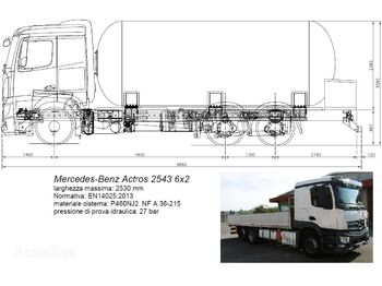 شاحنة صهريج لنقل الغاز MERCEDES-BENZ Actros 25.43: صورة 1
