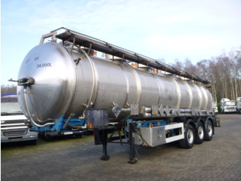 نصف مقطورة صهريج لنقل المواد الكيميائية Magyar Chemical tank inox 33.9 m3 / 5 comp: صورة 1