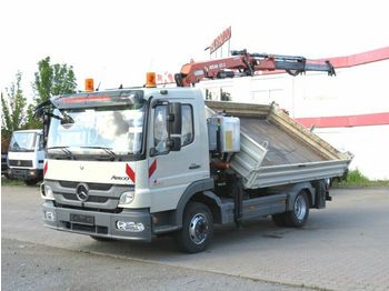 شاحنة قلاب, شاحنة كرين Mercedes-Benz Atego 822 K 2-Achs Kipper Kran Greiferst.: صورة 1