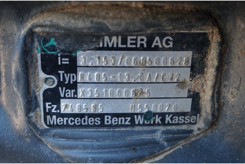 المحور الخلفي - شاحنة Mercedes-Benz R485-13A/C22.5 41/13: صورة 3