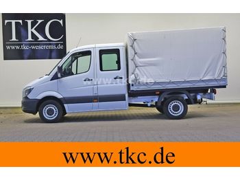 شاحنة مغلقة بستائر جانبية, الشاحنات الصغيرة كابينة مزدوجة للبيع  Mercedes-Benz Sprinter 314 CDI Doka Pritsche Klima EU6 #70T007: صورة 1