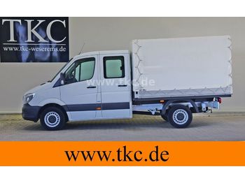 شاحنة مغلقة بستائر جانبية, الشاحنات الصغيرة كابينة مزدوجة للبيع  Mercedes-Benz Sprinter 314 CDI Doka Pritsche Klima EU6 #70T009: صورة 1