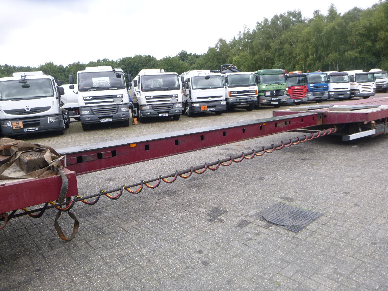 نصف مقطورة بلودر منخفض Nooteboom 3-axle semi-lowbed trailer extendable 14.5 m + ramps: صورة 9
