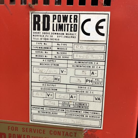 النظام الكهربائي - معدات المناولة RD power Limited 48V/60A: صورة 6
