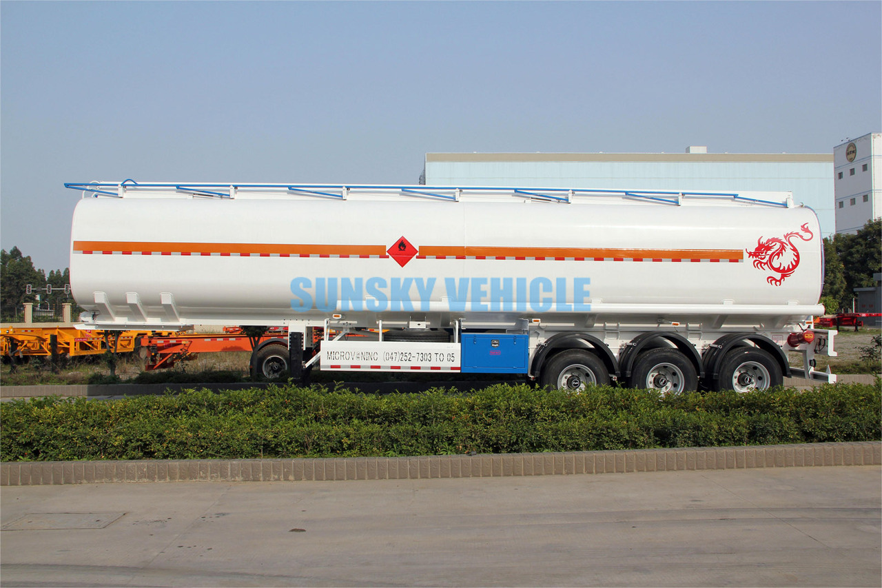 نصف مقطورة صهريج لنقل الوقود للبيع  SUNSKY 3 Axle Fuel Tanker Trailer: صورة 15