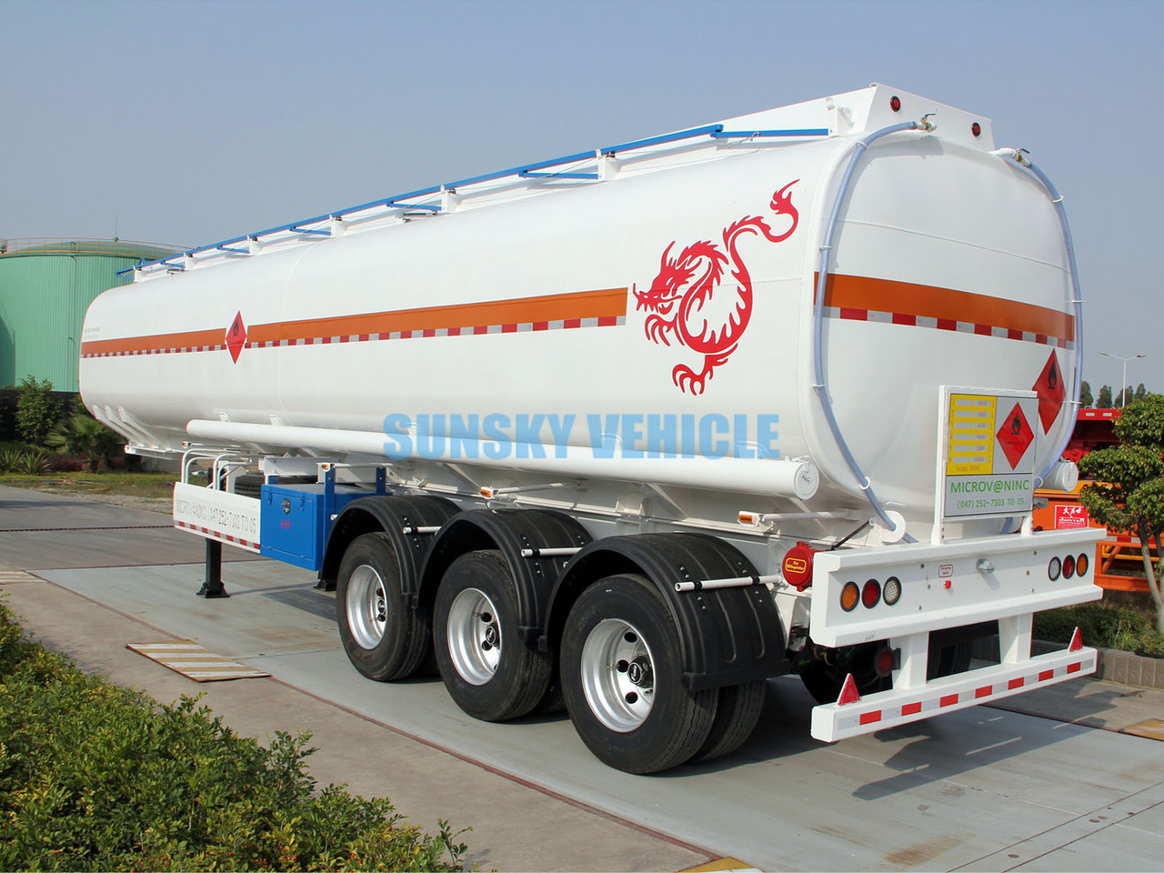 نصف مقطورة صهريج لنقل الوقود للبيع  SUNSKY 3 Axle Fuel Tanker Trailer: صورة 17