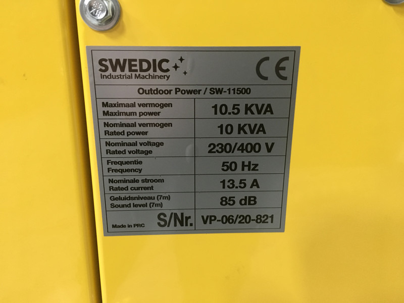 مجموعة المولد للبيع  SWEDIC SW-11500 GENERATOR 10KVA NEW: صورة 8