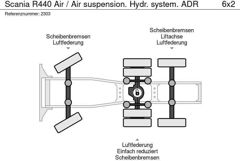 مقطورة السحب Scania R440 Air / Air suspension. Hydr. system. ADR: صورة 16