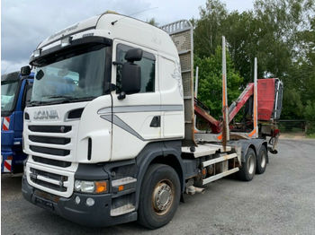 نقل خشب الأشجار Scania R 730 Kurzholztransporter mit Ladekran