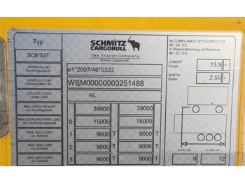 نصف مقطورة بستائر جانبية Schmitz CARGOBULL SCB53T CoC Documents, TuV Loading Certif: صورة 5