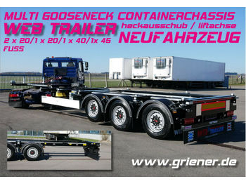 ناقل حاوية/ نصف مقطورة بحاوية Web-Trailer COSGN 27 / MULTI 1x40/2x20/1x20/45 liftachse