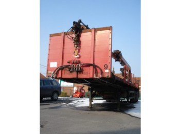 AUGUST SCHMIDT flat bed crane trailer - نصف مقطورة مسطحة