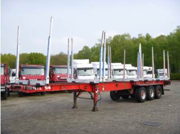 Dennison 3-axle wood trailer 13.6 m - نصف مقطورة مسطحة