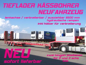 Kässbohrer LB3E / verbreiterbar /lenkachse / 6,5 m AZB NEU - نصف مقطورة مسطحة
