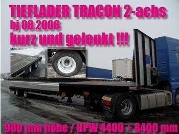  TRACON 2-achs / LENKACHSE / BPW / NL 28690 kg - نصف مقطورة مسطحة