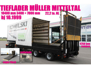 Müller-Mitteltal TS2/IDEAL FÜR STAPLER und bühnentransport /RAMPE  - نصف مقطورة بلودر منخفض