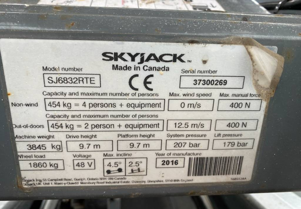 مرفاع مقصي SkyJack SJ6832 RTE Electric 4x4 Scissor Work Lift 1175cm: صورة 10