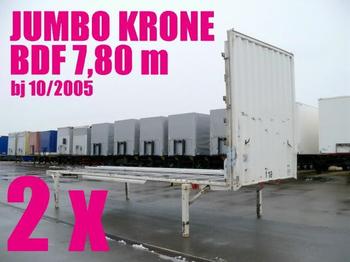 Krone WECHSELBRÜCKE PLATEAU JUMBO 7,80 2 x - شاحنة حاويات