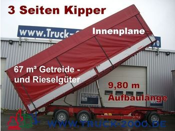KEMPF 3-Seiten Getreidekipper 67m³   9.80m Aufbaulänge - مقطورة بصندوق مغلق