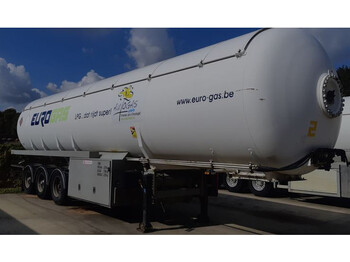 نصف مقطورة صهريج Van Hool Gas trailer 54280 liters (27.1 ton) 3 assen Gas, LPG, GPL, GAZ, Propane, Butane ID 3.131.  Tankcode P25BN with counter: صورة 1