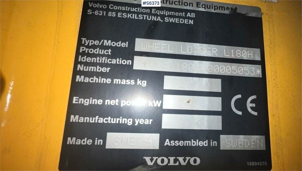 اللودر بعجل Volvo L180H Wheel Loader: صورة 20