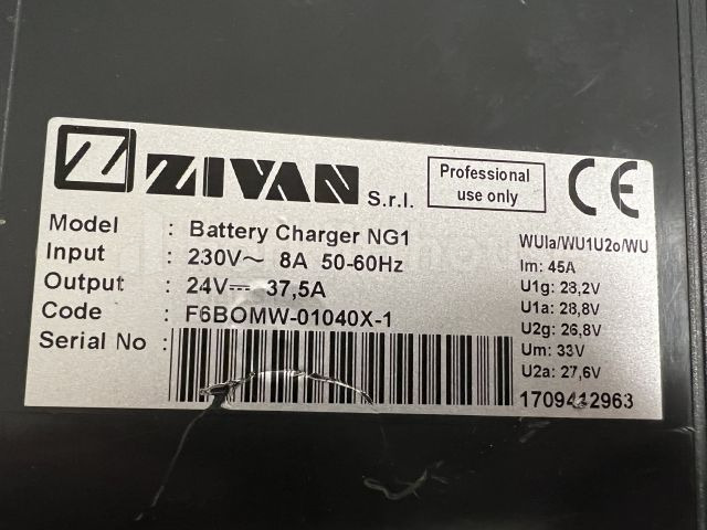 النظام الكهربائي - معدات المناولة Zivan F6BOMW-01040X-1 NG1 24V37.5A 230v sn. 1709412963 80A Rema battery connector: صورة 3