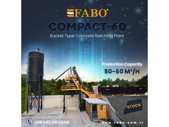 FABO SKIP SYSTEM CONCRETE BATCHING PLANT | 60m3/h Capacity | Ready in Stock - آلة الخرسانة: صورة 1