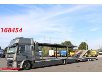 DAF CF 370 Tijhof 6-Lader Lier Full-Air Standairco Navi Euro 6 - شاحنة نقل سيارات شاحنة: صورة 1