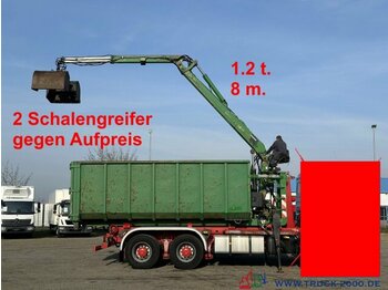   Abrollcontainer 23 m³ + Kran Hiab F 95S 1.2t 8m - حاوية هوك لفت: صورة 1
