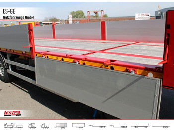 نصف مقطورة مسطحة ES-GE 3-Achs Sattelanhänger -Bordwände: صورة 3