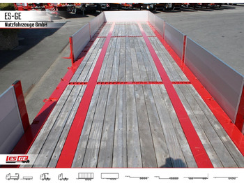 نصف مقطورة مسطحة ES-GE 3-Achs Sattelanhänger -Bordwände: صورة 4