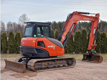 حفار صغير KUBOTA KX080-4. Metal tracks.: صورة 5