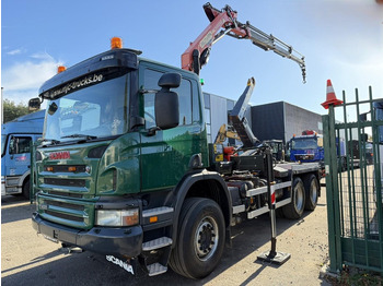 شاحنة برافعة خطافية, شاحنة كرين Scania P400 6x4 HOOKLIFT + CRANE PALFINGER PK9001 EH - RETARDER - 5/6F + ROTATOR + RADIO - WB 3m90 - EURO 5 - HUB REDUCTION / SPRING - BE TRUCK: صورة 4 شاحنة برافعة خطافية, شاحنة كرين Scania P400 6x4 HOOKLIFT + CRANE PALFINGER PK9001 EH - RETARDER - 5/6F + ROTATOR + RADIO - WB 3m90 - EURO 5 - HUB REDUCTION / SPRING - BE TRUCK: صورة 4