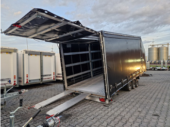 تريلا نقل سيارات Cartrailer Mototent Silverstone Light Alu 520x210x200cm blackline Tridem 10" (XXL) 3500kg: صورة 5