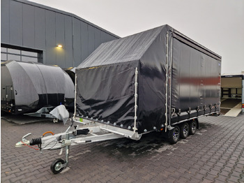 تريلا نقل سيارات Cartrailer Mototent Silverstone Light Alu 520x210x200cm blackline Tridem 10" (XXL) 3500kg: صورة 3