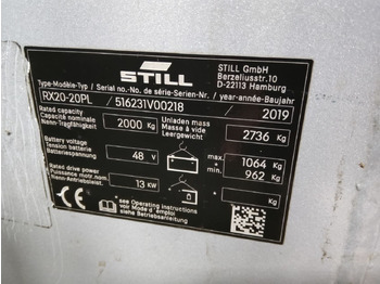 رافعة شوكية كهربائية STILL RX20-20PL: صورة 5 رافعة شوكية كهربائية STILL RX20-20PL: صورة 5