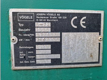 راصف أسفلت Vögele Super 1600: صورة 5