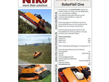 جزازة عشب الحدائق KommTek/NIKO - RoboFlail ONE (700kg/122cm profi): صورة 4 جزازة عشب الحدائق KommTek/NIKO - RoboFlail ONE (700kg/122cm profi): صورة 4