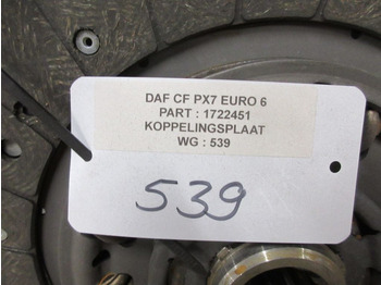 القابض و قطع الغيار - شاحنة DAF CF PX7 1722451 KOPPELINGSPLAAT EURO 6: صورة 3