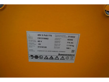 بطارية - معدات المناولة Jungheinrich unknown | Battery 48V775Ah 48 5PZS775 Year 2022 weight 1119 kg sn.: صورة 4